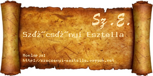 Szécsényi Esztella névjegykártya